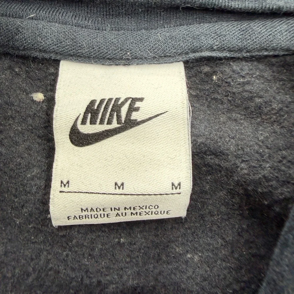 Nike Mens Hoodie Black Fleece Pullover Spellout Logo Swoosh Medium